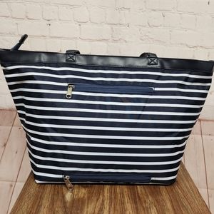 Cancun 24" Navy Stripe Tote Bag Diane von Furstenberg by Tommy Bahama